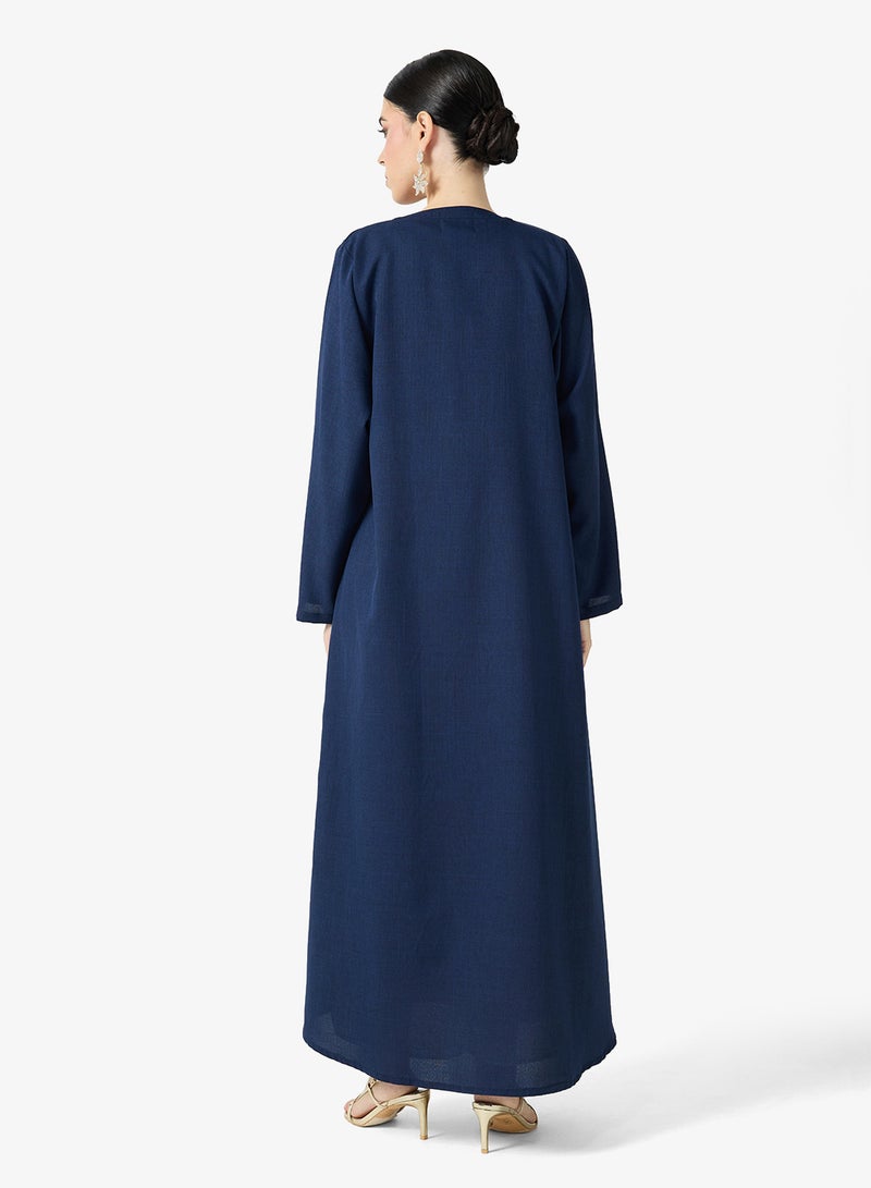 hayas closet Embellished Abaya With Sheila - Image 2